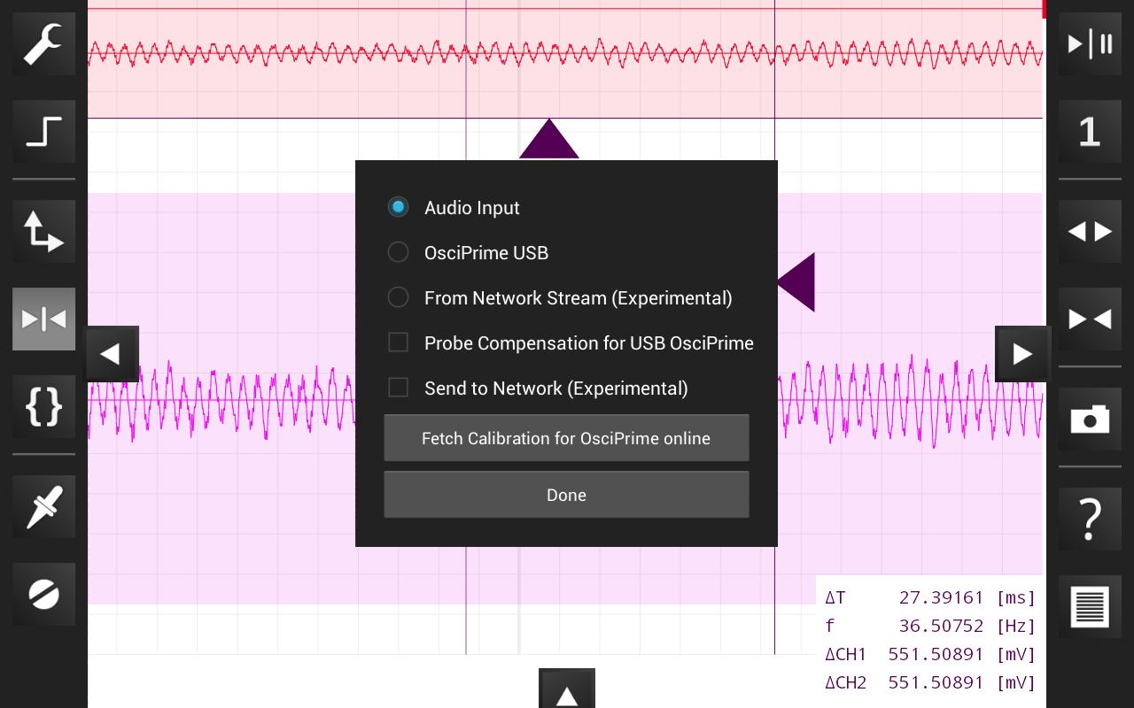    OsciPrime Oscilloscope- screenshot  