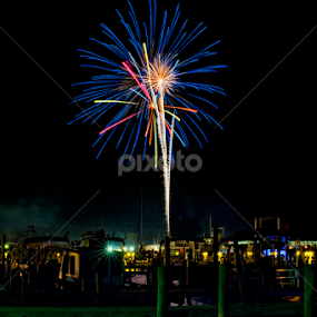 Fireworks Over Marina by Dub Scroggin - Public Holidays July 4th