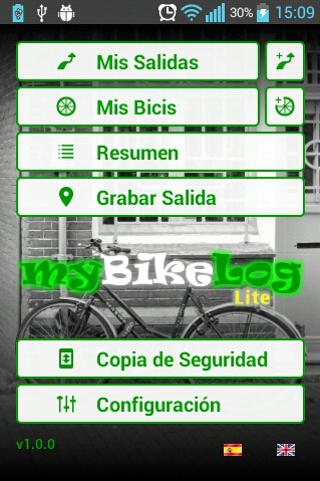 Registro de rutas en bicicleta