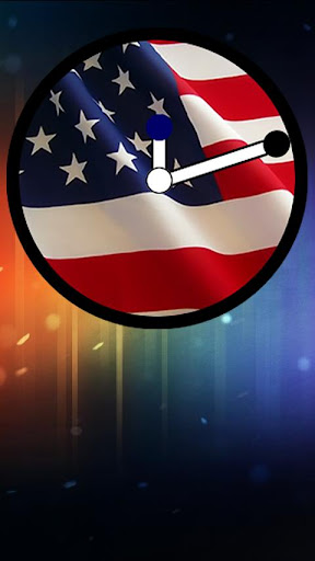 USA Flag Clock Widget