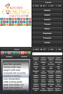 Android application Cooking Calculator screenshot