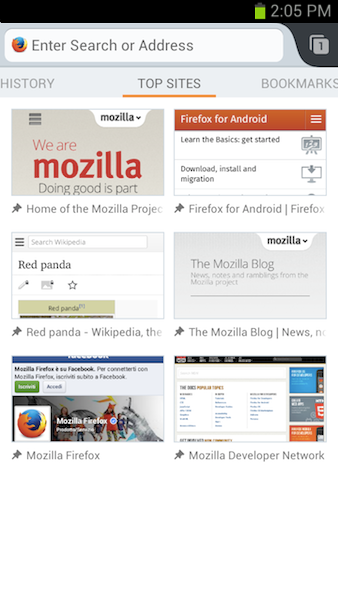 Firefox Browser for Android - screenshot