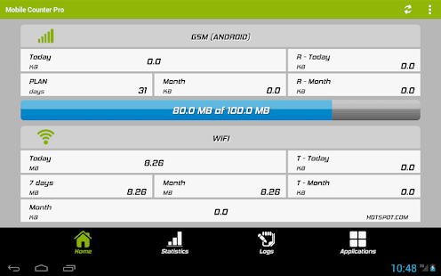 Mobile Counter - 3G, WiFi - screenshot thumbnail