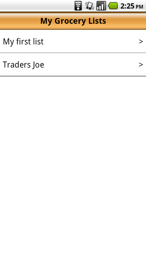 Voice Grocery Shopping List Screen 3