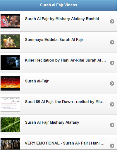 Surah al Fajr Videos