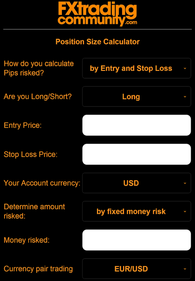 forex risk management and position sizing