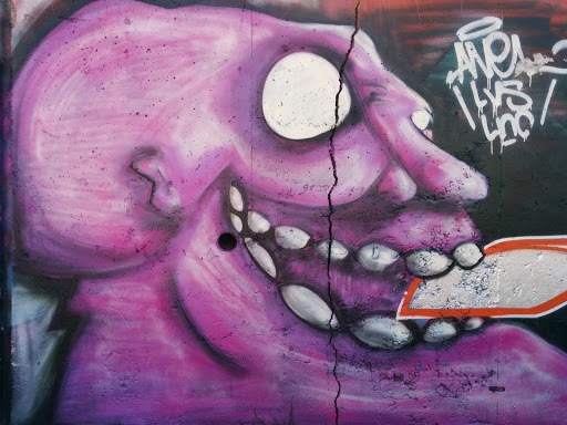 Purple Monster Graffiti