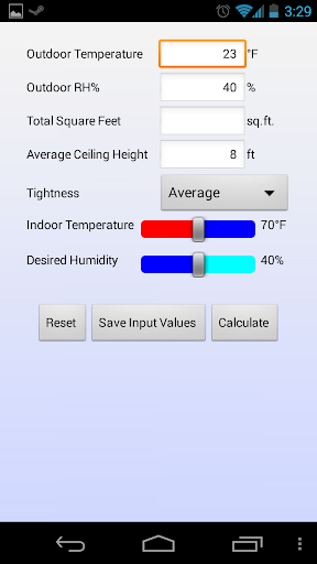 Humidifier Sizing