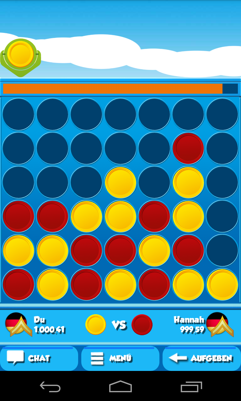 Android application 4 in a Row screenshort