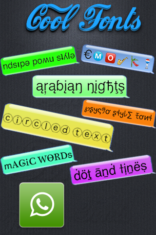 Cool Fonts for Whatsapp SMS