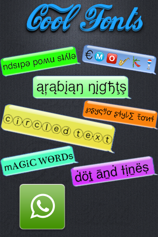 Android application Cool Fonts for Whatsapp &amp; SMS screenshort