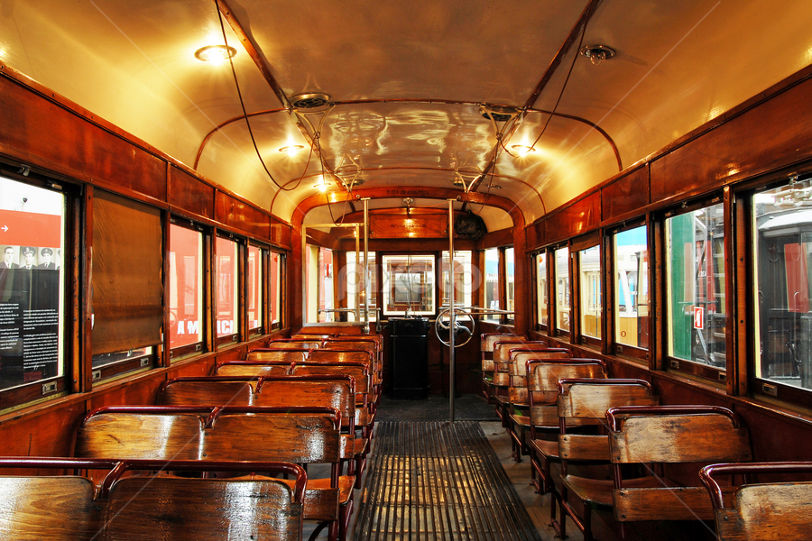 Tram Interior by Antonio Amen - Transportation Other
