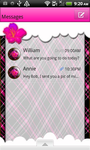 GO SMS THEME HibiscusCloud