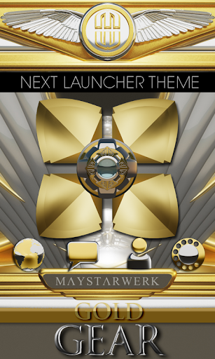 Next Launcher Theme Gold Gear