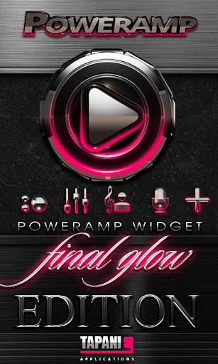 Poweramp widget Raspberry Glow