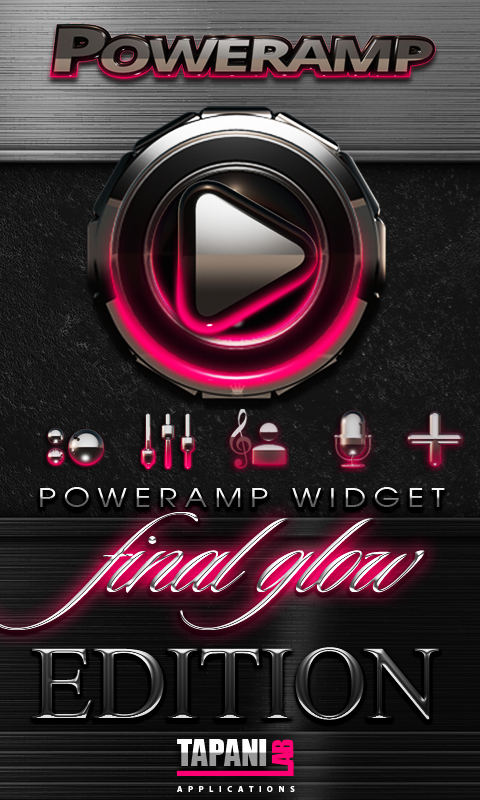 Android application Poweramp widget Raspberry Glow screenshort