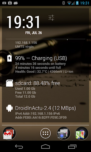 Dashclock SDCard Info