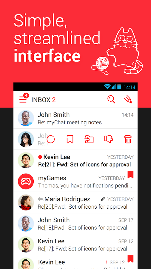 myMail—free email application - screenshot