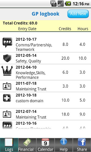 GP logbook