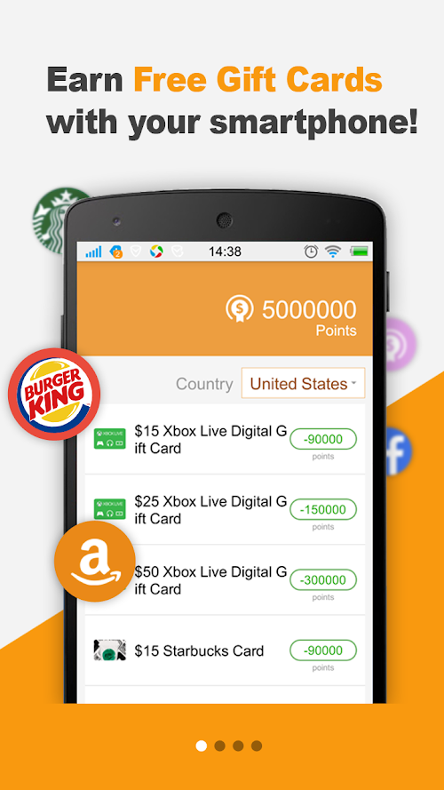 Android application DineroTree - Free Gift Cards screenshort