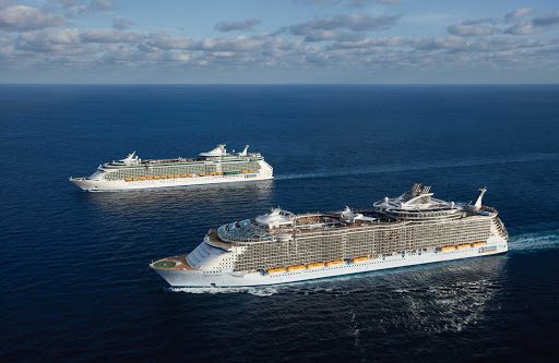 Both Independence of the Seas and her larger cousin, Oasis of the Seas, sail for the Caribbean out of Fort Lauderdale, Florida.