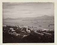 Gezicht op de haven en een deel van Hong Kong