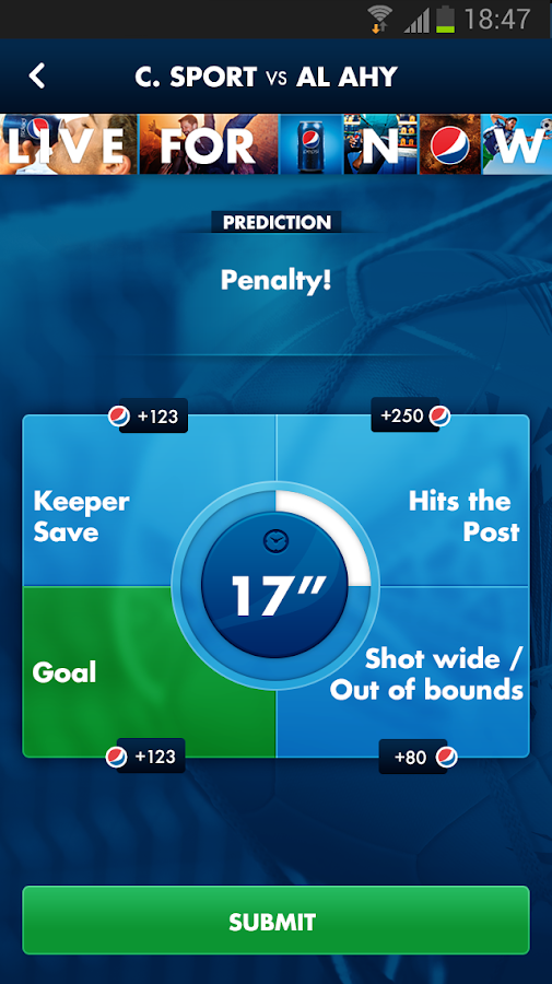 PEPSI FootballNOW - screenshot