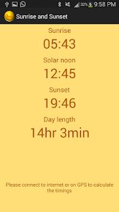 Sunrise Sunset Calculator Pro Screenshots 0