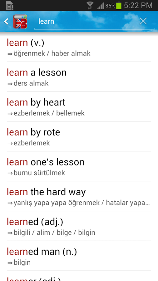 Turkish DictionaryTranslator Android Apps on Google Play