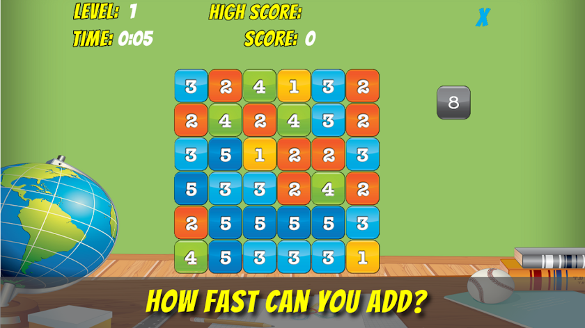Addition Blocks for Education Screen 1