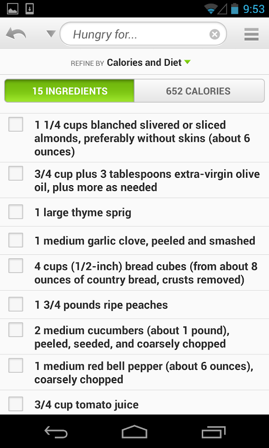   Recipes & Nutrition-skjermdump 