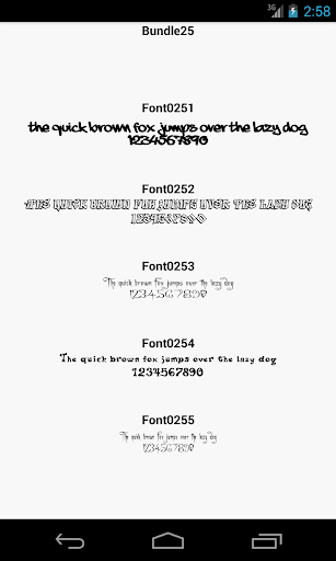 Fonts for FlipFont 25