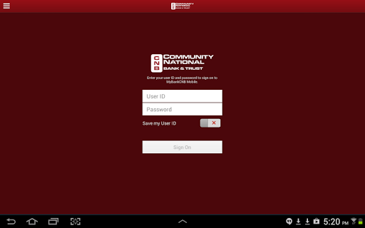 MyBankCNB for Android Tablet