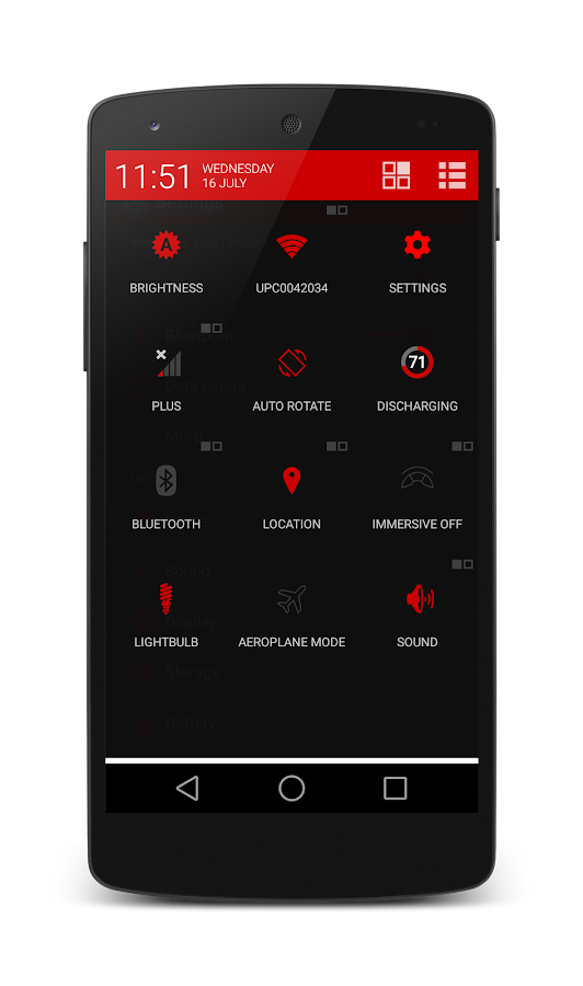 Android L RED CM11 Theme - screenshot