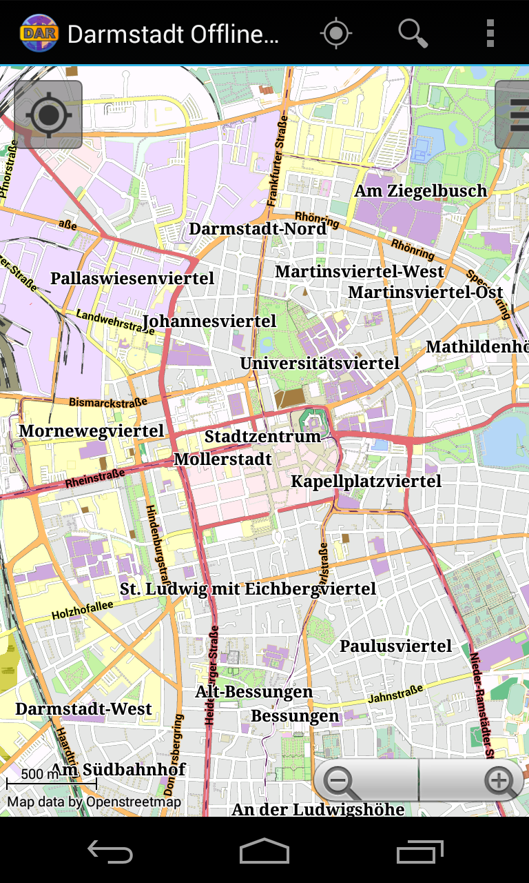 Android application Darmstadt Offline City Map screenshort
