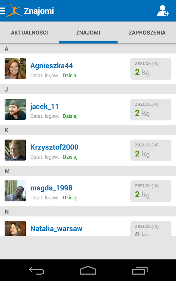   MyFitnessPal – zrzut ekranu 