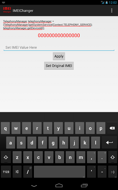 XPOSED IMEI Changer - screenshot