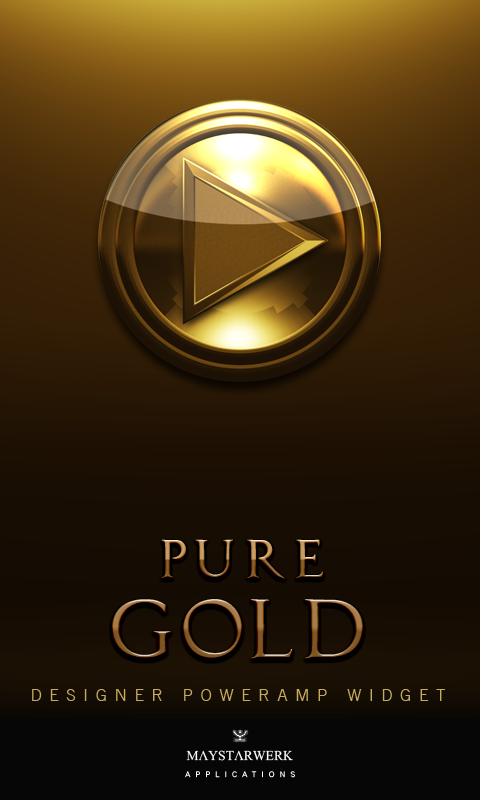 Android application Poweramp Widget Pure Gold screenshort