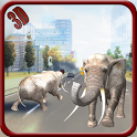 Elephant Hoverboard rider 3D icon