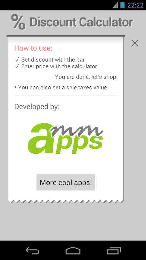 Discount Calculator Android Apps on Google Play
