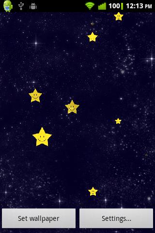 Twinkling Stars Live Wallpaper Screen 2