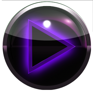 poweramp skin glow purple logo