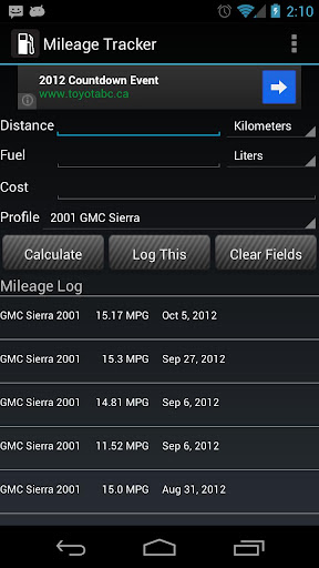 Mileage Tracker