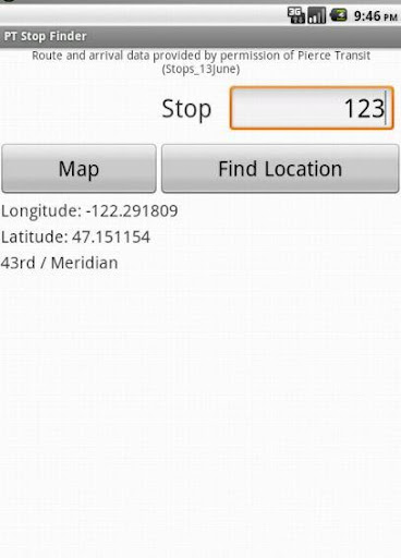 PT Stop Finder