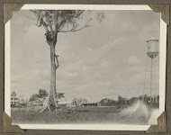 Huizen en watertoren in Suriname
