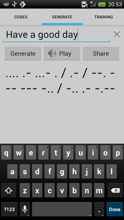 Morse Code Generator - Android Apps on Google Play