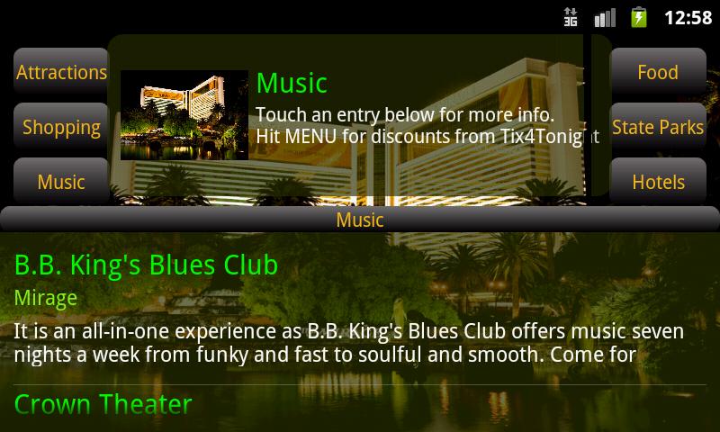 Guide to Vegas! Screen 2