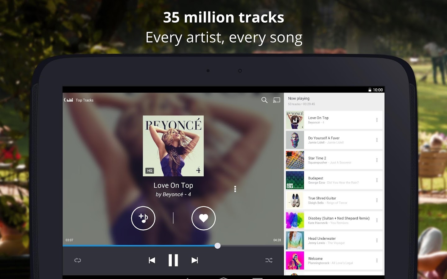 Deezer app for Android. Deezer Premium tim Black. Discover, search, and Play any Song.