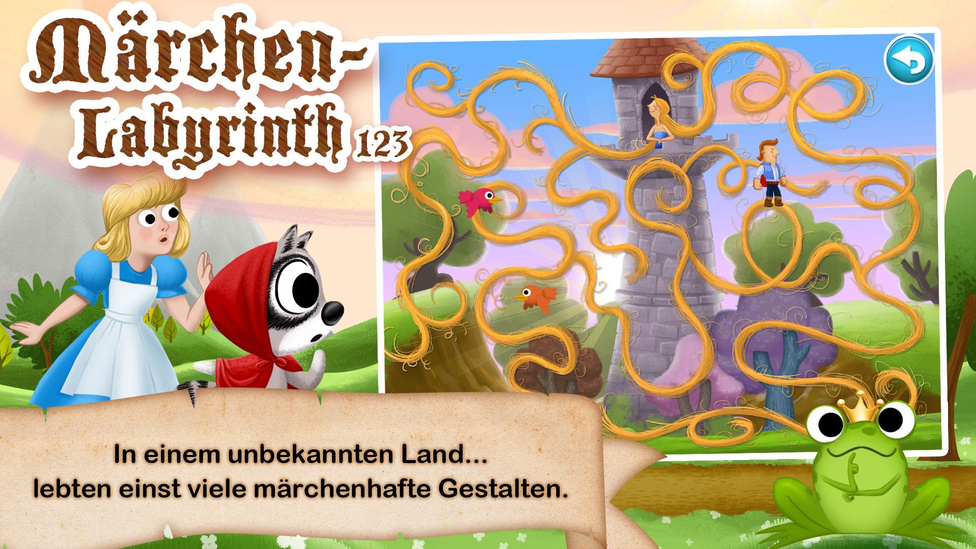 Android application Fairytale Maze 123 for Kids HD screenshort