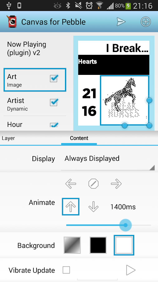 Canvas for Pebble - screenshot